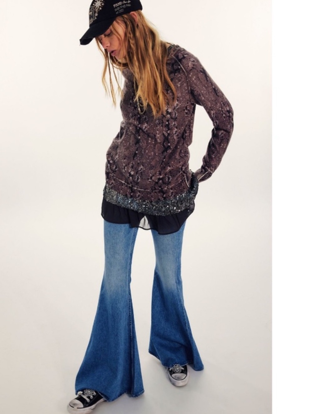We The Free Free PeopleCashmere Animal Print Size-XL - Picture 5 of 10